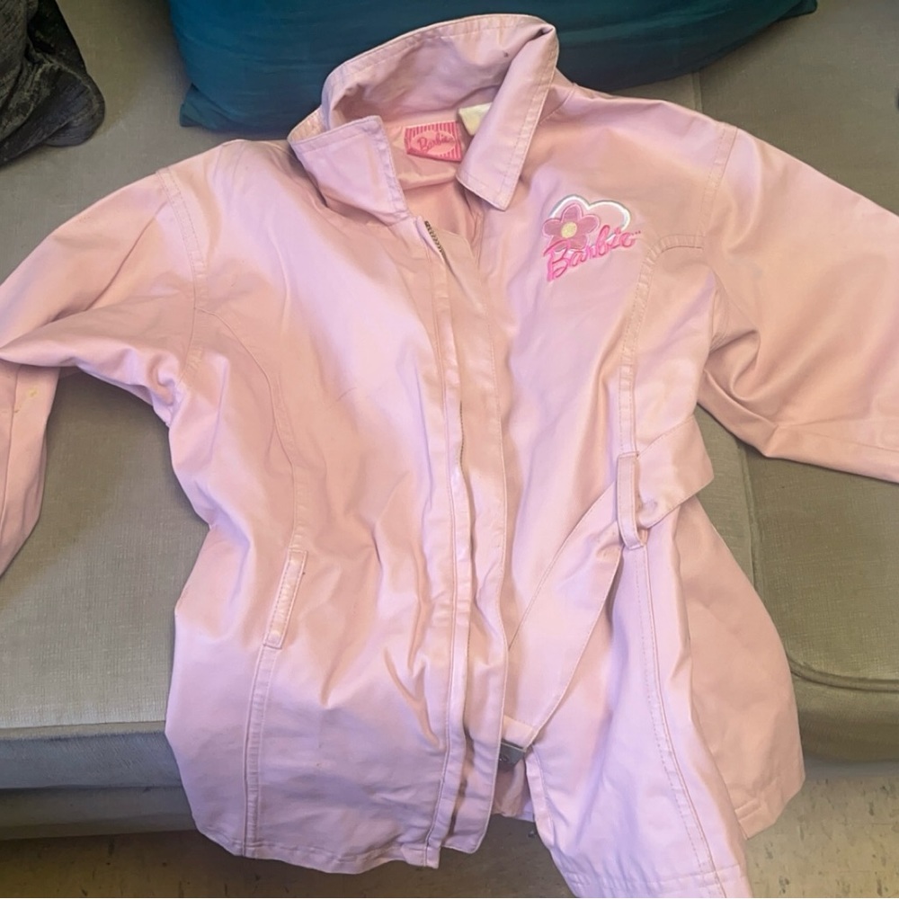 Vintage Authentic 1992 Baby Pink Barbie Leather Jacket